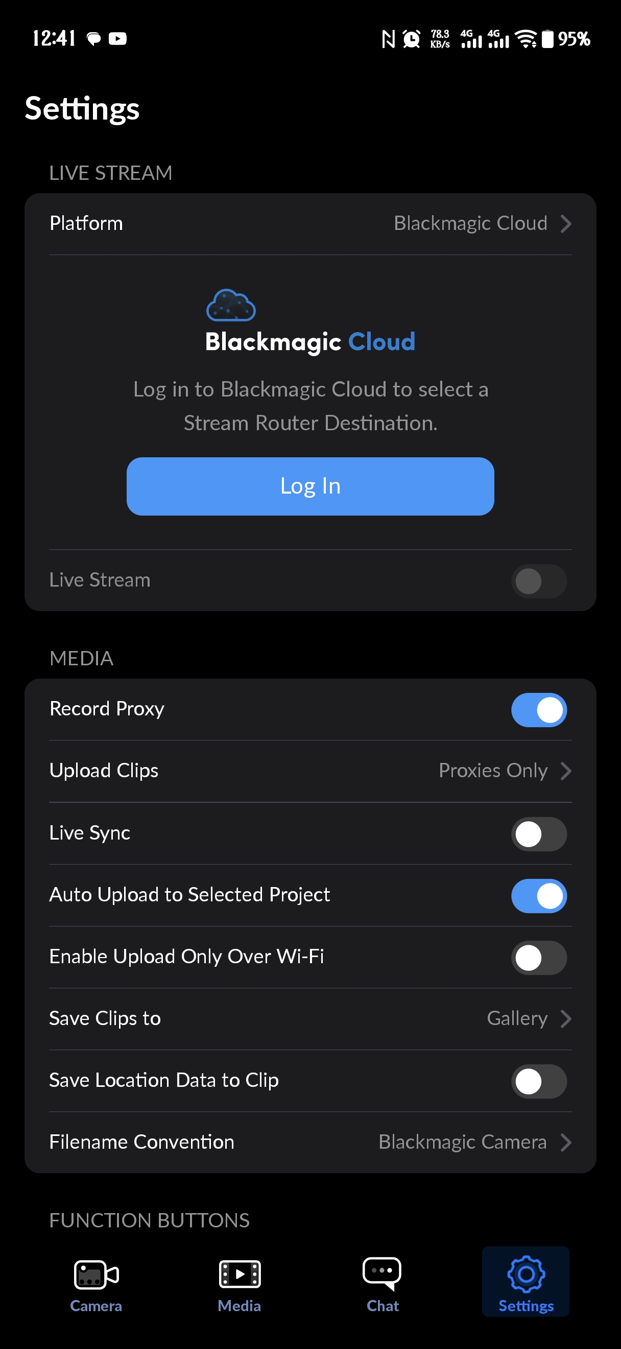 Black Magic Camera screenshot