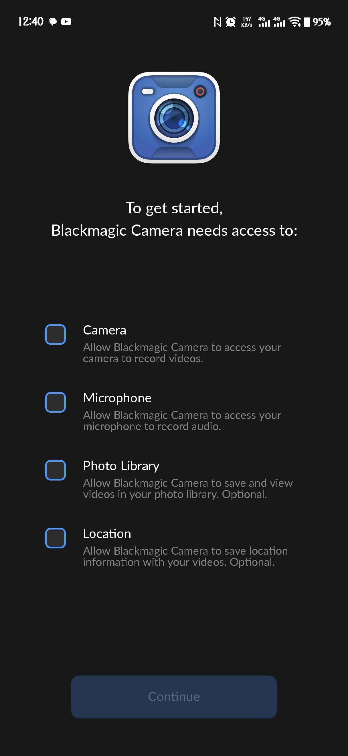 Black Magic Camera screenshot